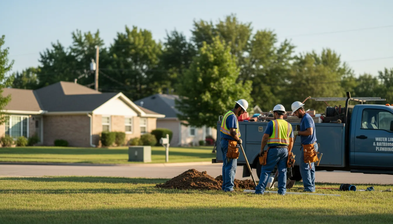 Residential water line and bathroom plumbing service in Newtown, MO